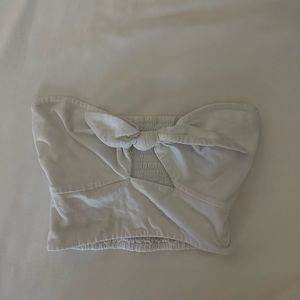 Aritzia white tube top with bow
